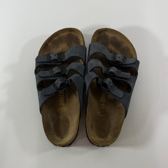 Birkenstock Navy Women’s Triple Strap Size 35/ Women’s 4 Sandals - Picture 2 of 8